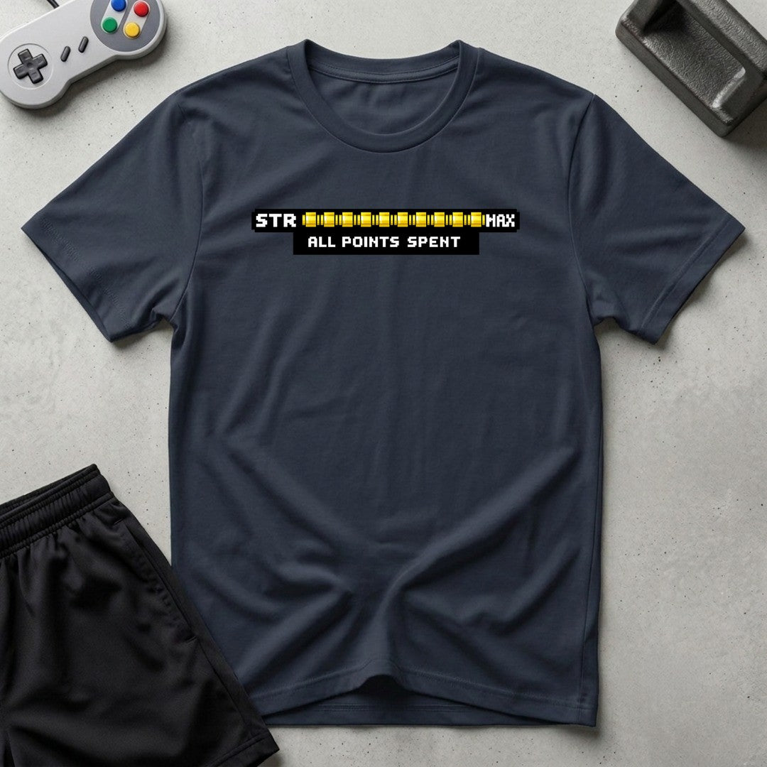 DreamMaker mockup — Str Points Max T-Shirt (navy)