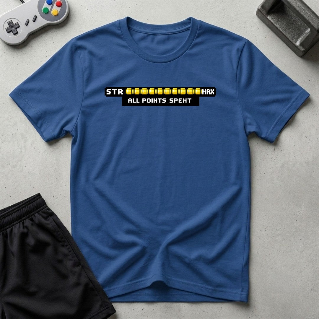 DreamMaker mockup — Str Points Max T-Shirt (royal)