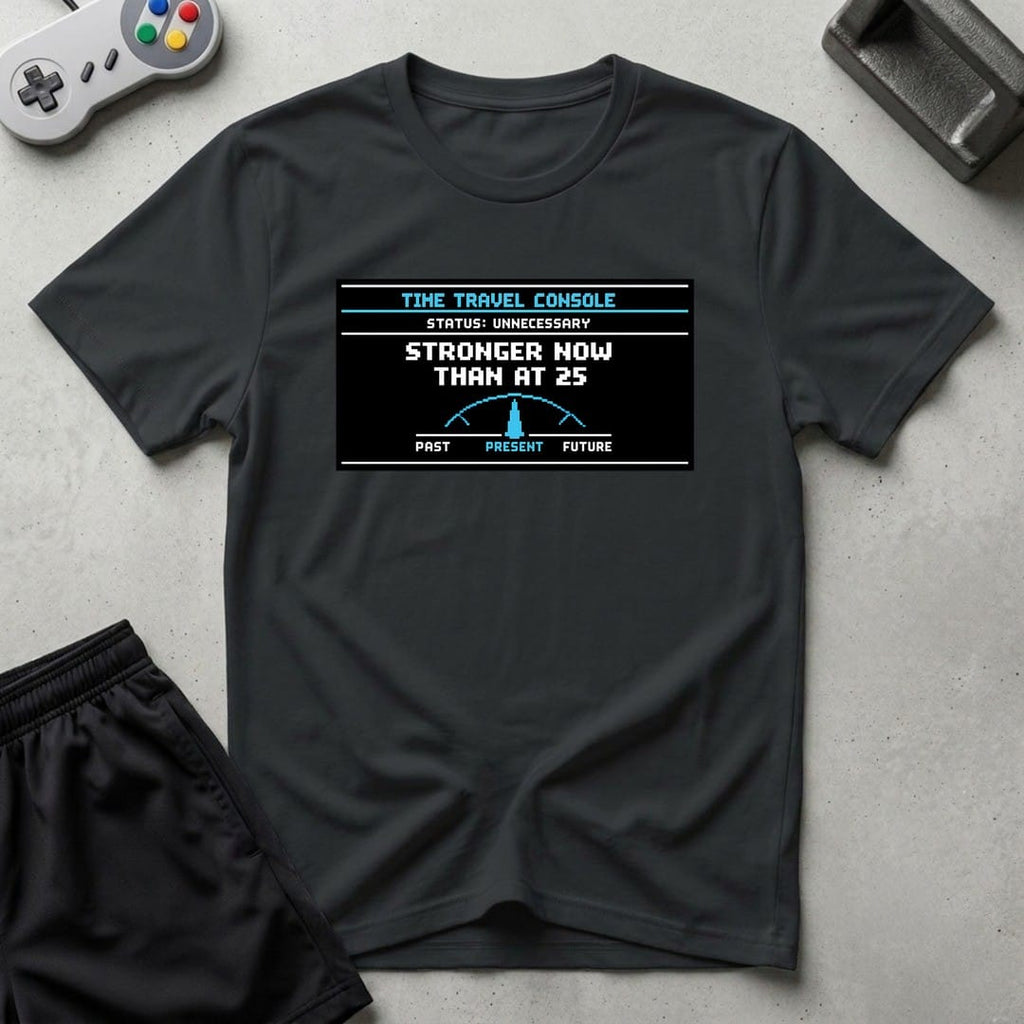 DreamMaker mockup — Stronger Than 25 T-Shirt (black)