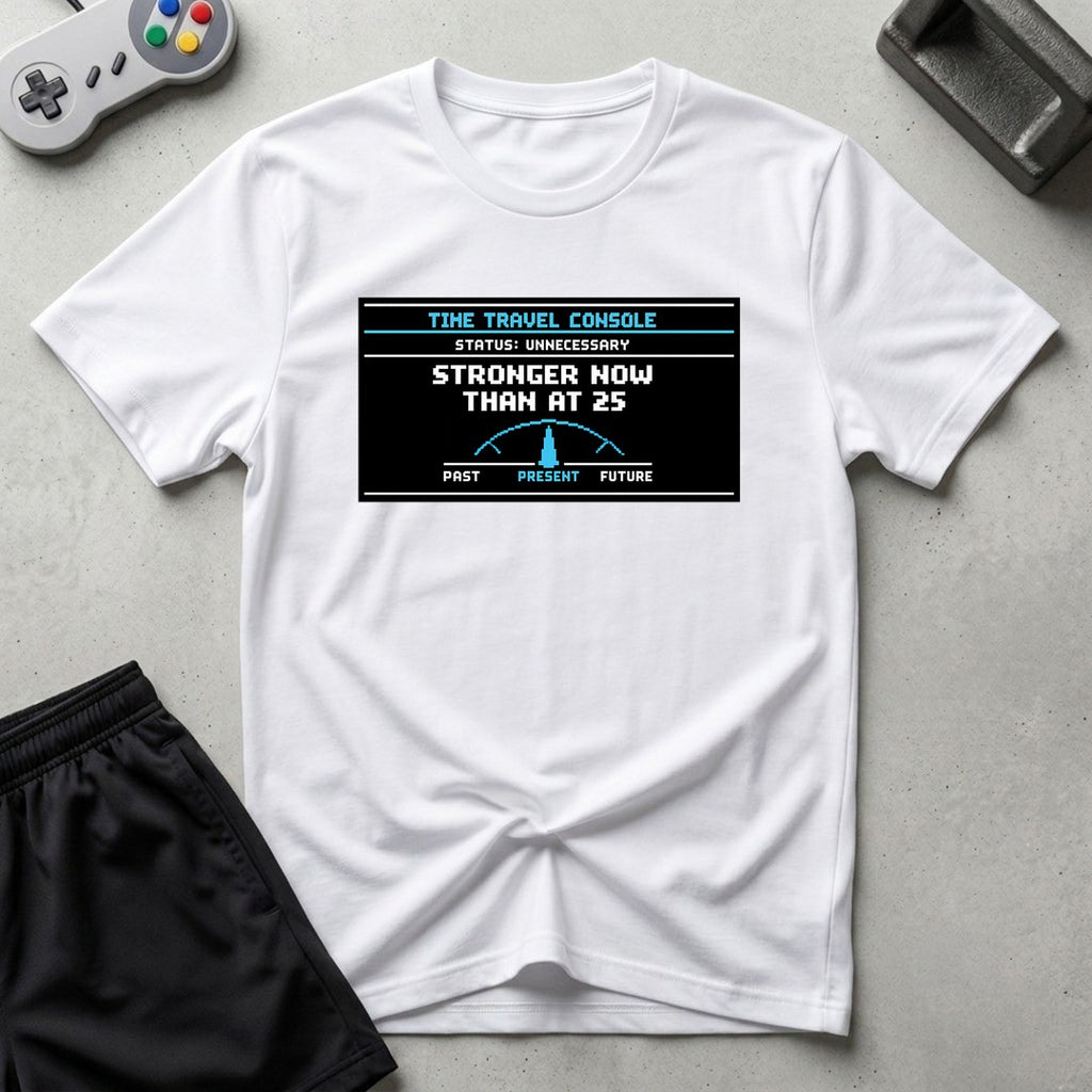 DreamMaker mockup — Stronger Than 25 T-Shirt (white)