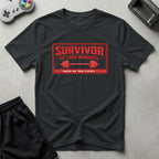 DreamMaker mockup — Survivor 1000 Mondays T-Shirt (black)
