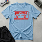 DreamMaker mockup — Survivor 1000 Mondays T-Shirt (light-blue)