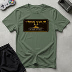 DreamMaker mockup — T Minus 5 AM T-Shirt (military-green)