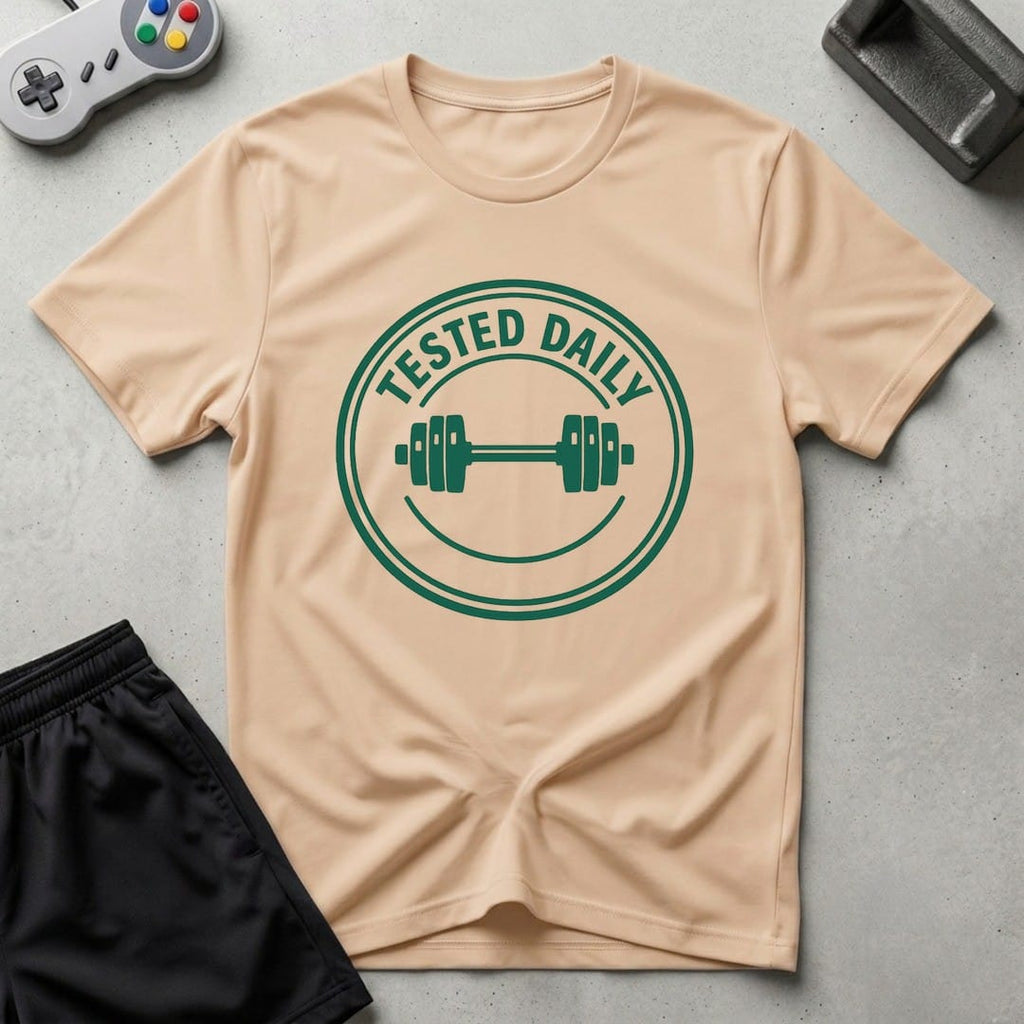 DreamMaker mockup — Tested Daily T-Shirt (natural)