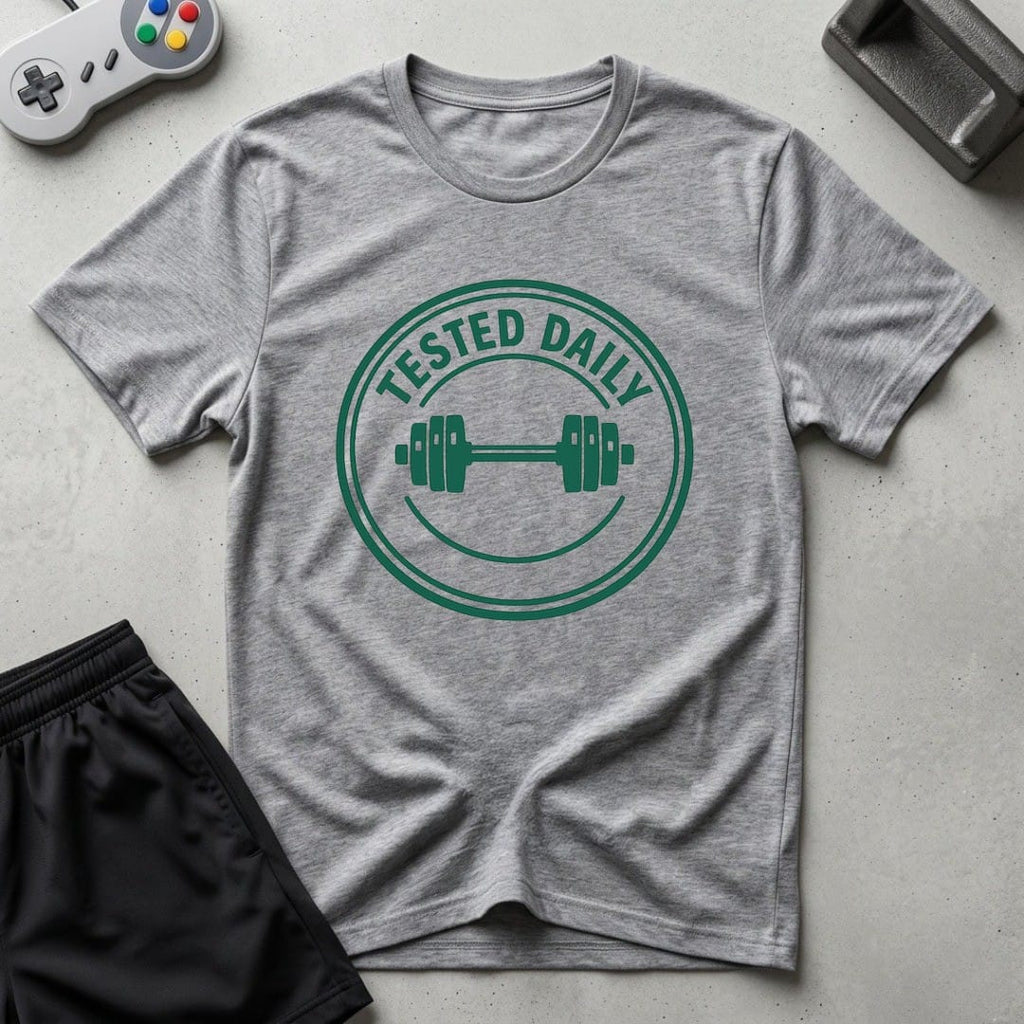 DreamMaker mockup — Tested Daily T-Shirt (sport-grey)