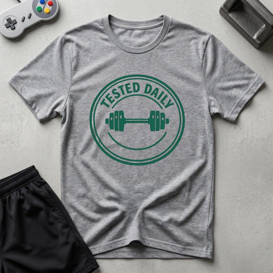 DreamMaker mockup — Tested Daily T-Shirt (sport-grey)
