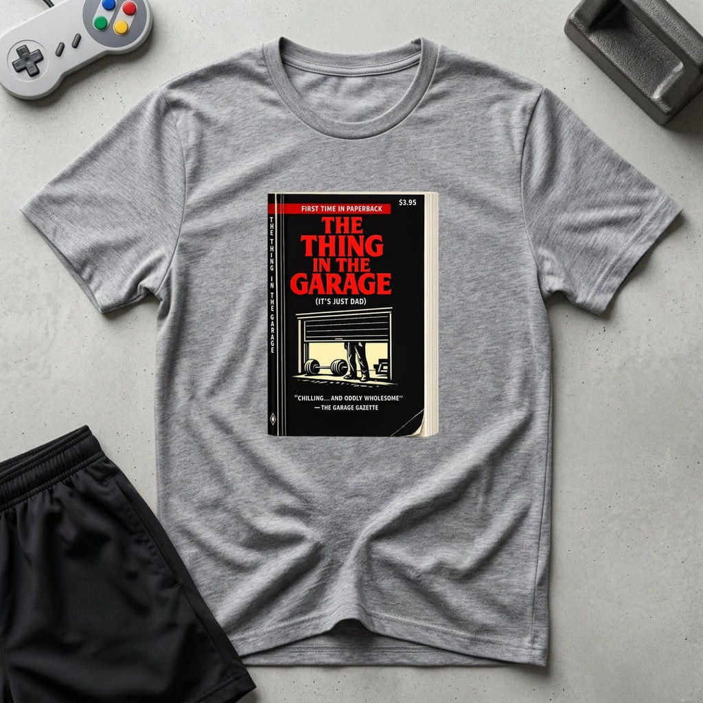 DreamMaker mockup — Thing In Garage T-Shirt (sport-grey)