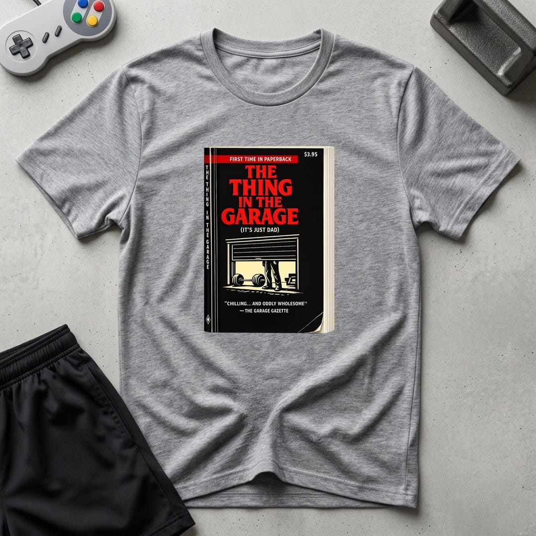 DreamMaker mockup — Thing In Garage T-Shirt (sport-grey)