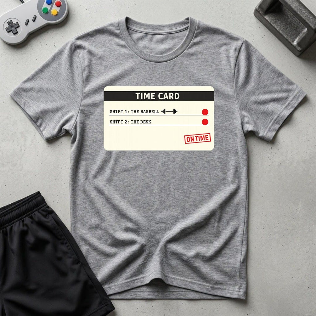 DreamMaker mockup — Time Card T-Shirt (sport-grey)