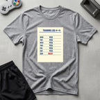 DreamMaker mockup — Training Log T-Shirt (sport-grey)