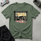 DreamMaker mockup — Up Before Vampires T-Shirt (military-green)