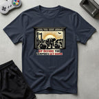 DreamMaker mockup — Up Before Vampires T-Shirt (navy)