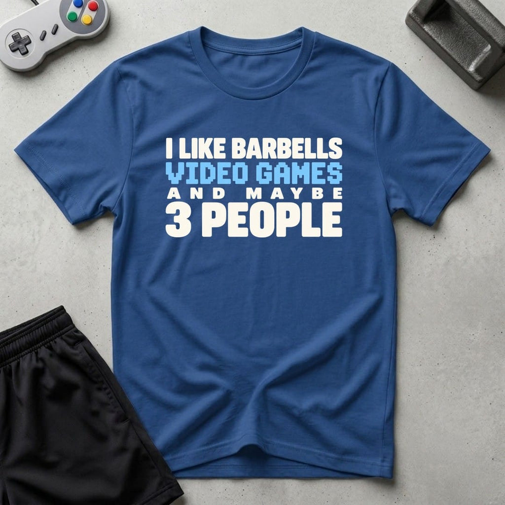 DreamMaker mockup — Video Games 3 People T-Shirt (royal)
