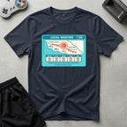DreamMaker mockup — Weather Report T-Shirt (navy)