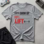 DreamMaker mockup — Workout Plan T-Shirt (sport-grey)