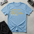 DreamMaker mockup — Workout System Check T-Shirt (light-blue)