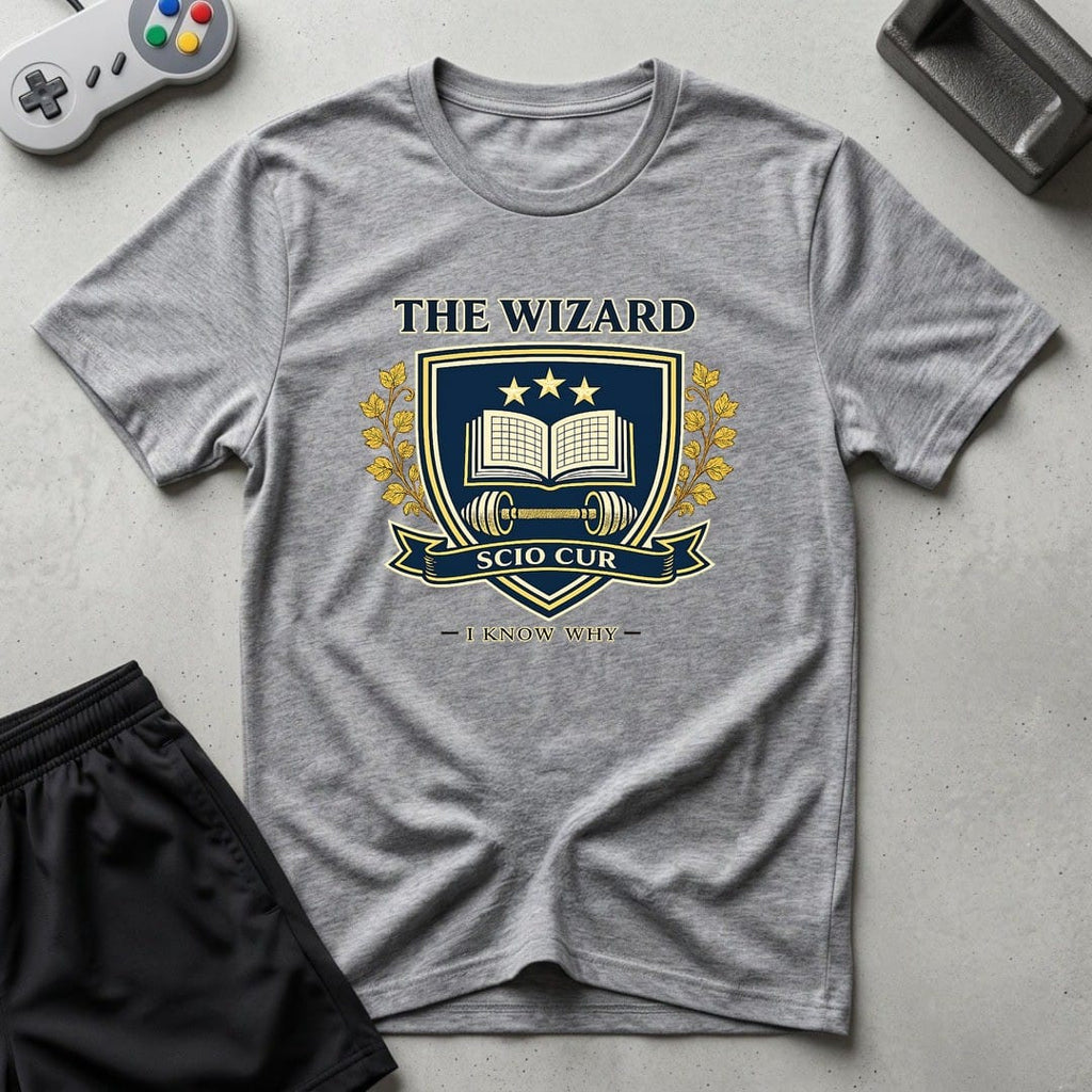 DreamMaker mockup — Wzard Crest T-Shirt (sport-grey)