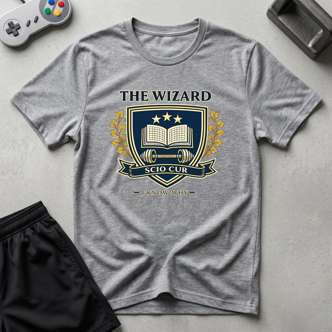 DreamMaker mockup — Wzard Crest T-Shirt (sport-grey)