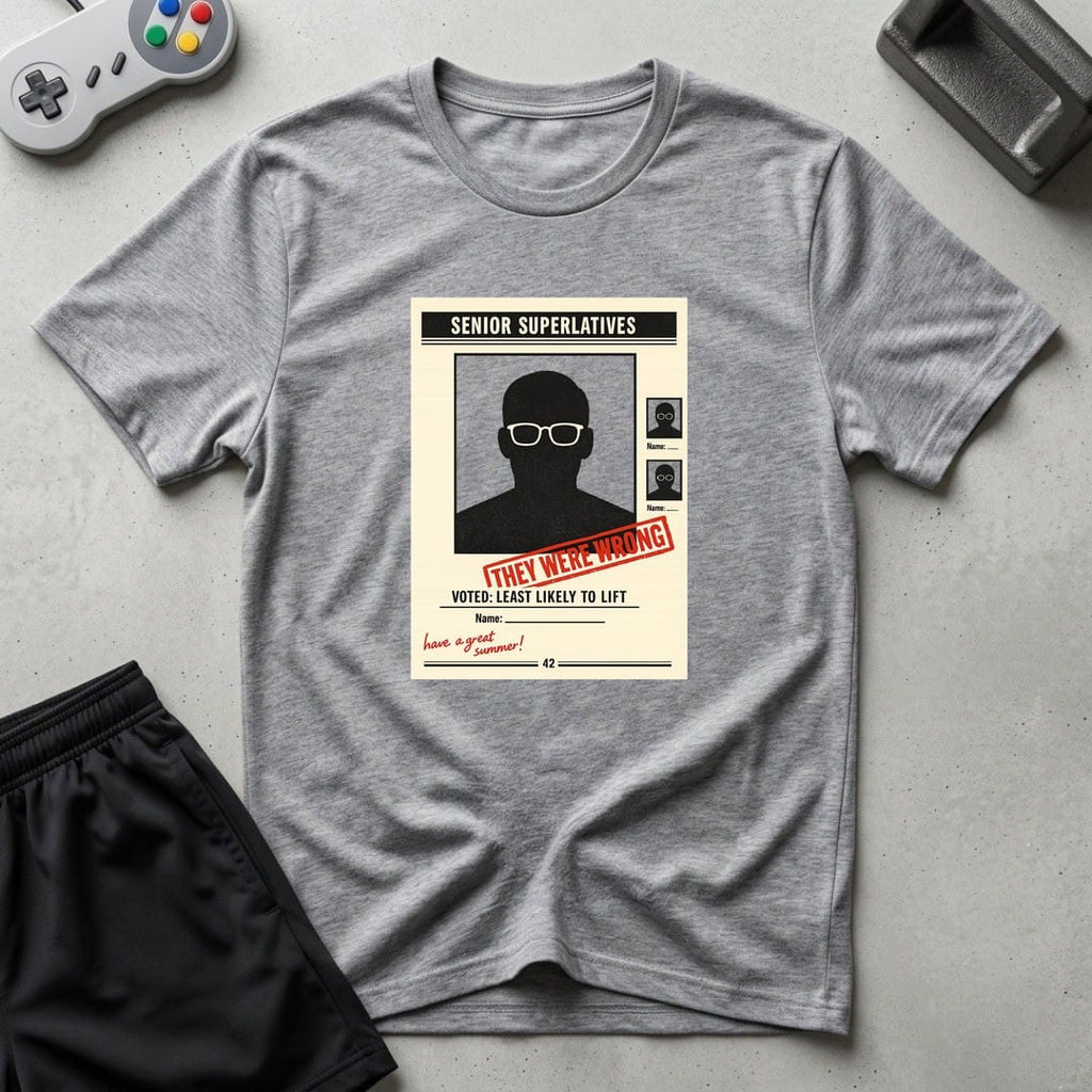 DreamMaker mockup — Yearbook Superlatives T-Shirt (sport-grey)