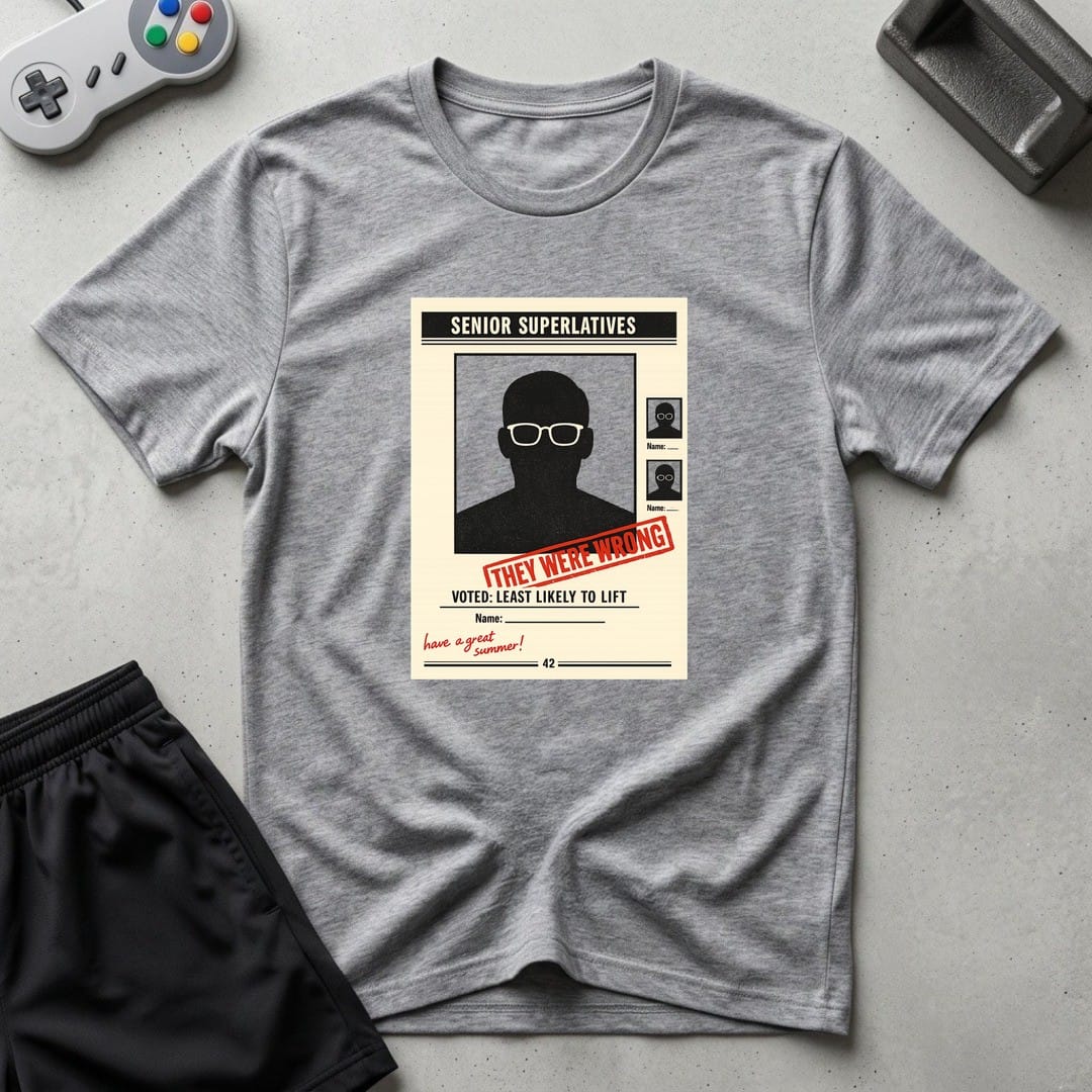 DreamMaker mockup — Yearbook Superlatives T-Shirt (sport-grey)