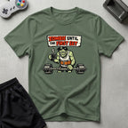 DreamMaker mockup — Zombie Until First Set T-Shirt (military-green)