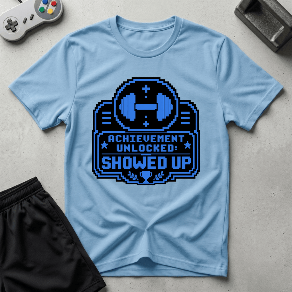Achievement Unlocked T-Shirt - Light Blue