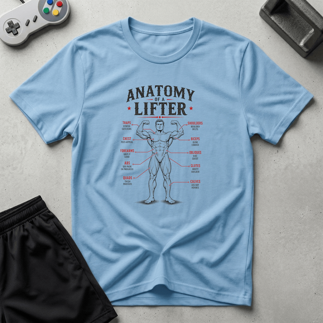 Lifter Anatomy T-Shirt - Light Blue