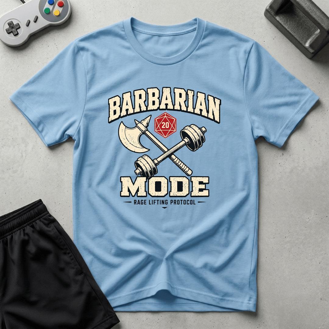 Barbarian Mode T-Shirt - Light Blue