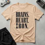 Brains Heart Iron T-Shirt - Natural