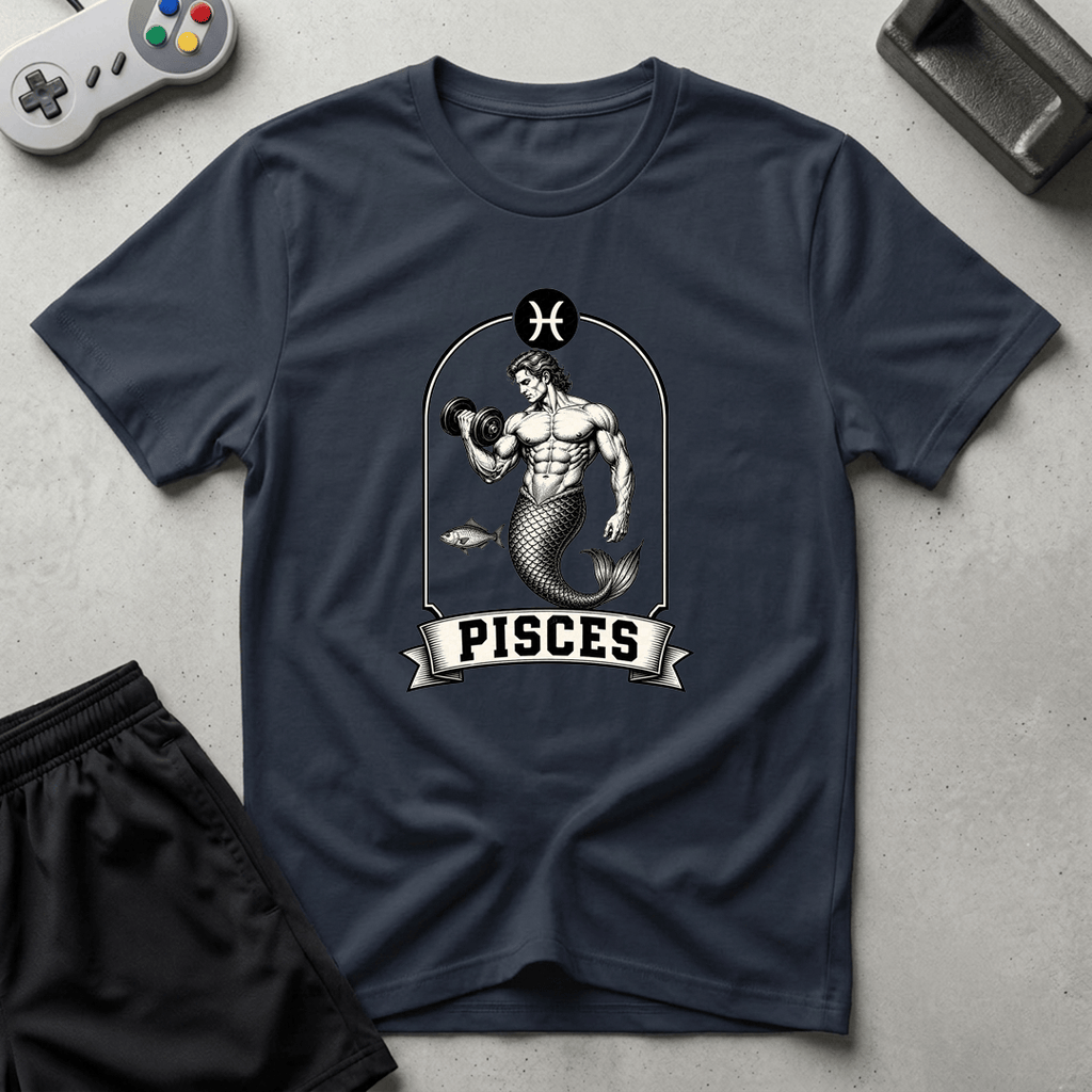 Buff Pisces T-Shirt - Navy