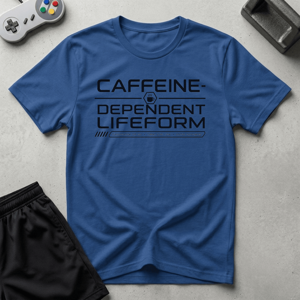 Caffeine Dependent Lifeform T-Shirt - Royal