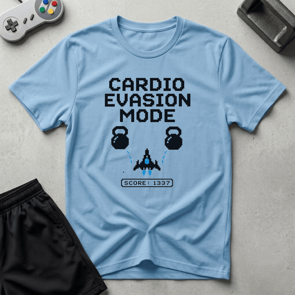 Cardio Evasion Mode T-Shirt - Light Blue