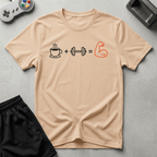 Caffeine Iron Pump T-Shirt - Natural