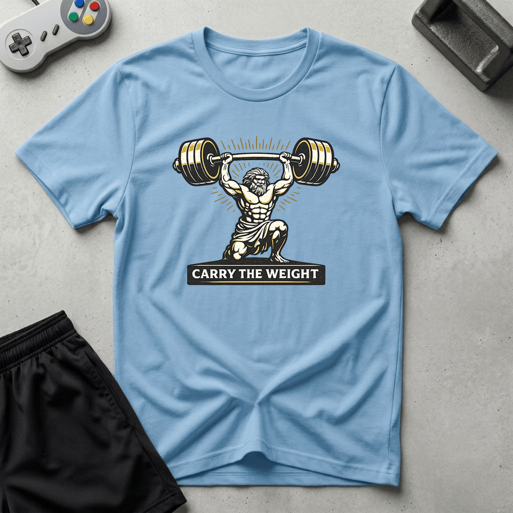 Carry The Weight T-Shirt - Light Blue