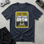 Caution Contains Iron T-Shirt - Navy