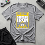 Caution Contains Iron T-Shirt - Sport Grey