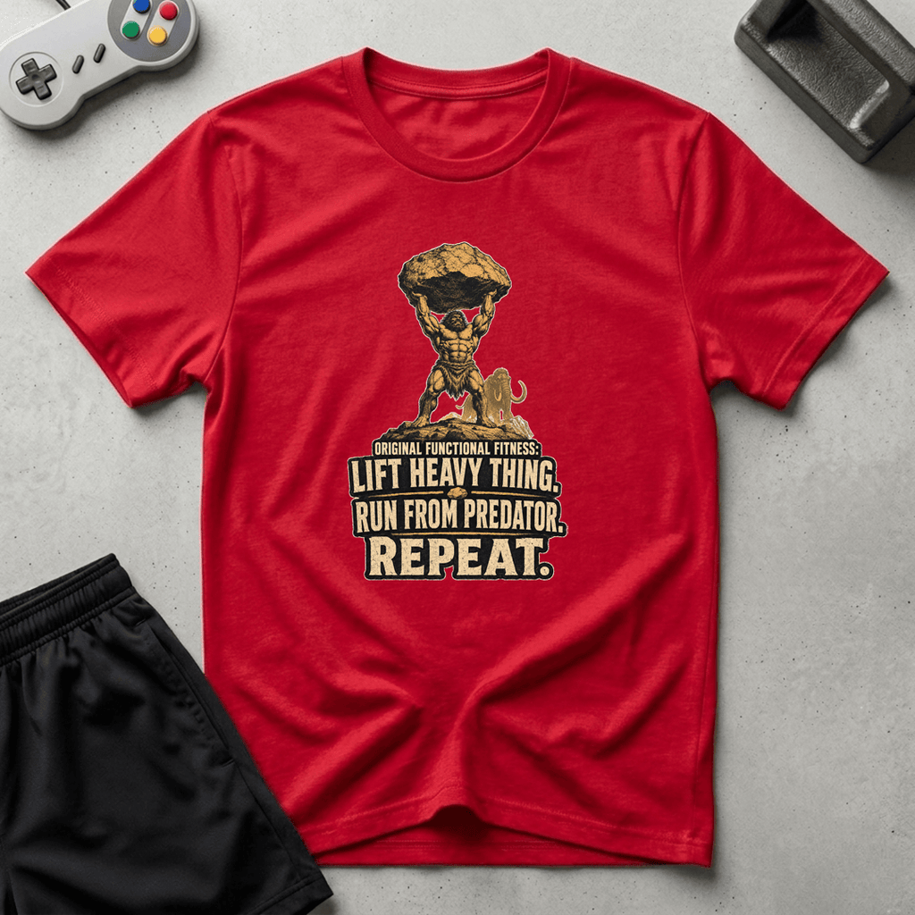 Caveman Fitness T-Shirt - Red