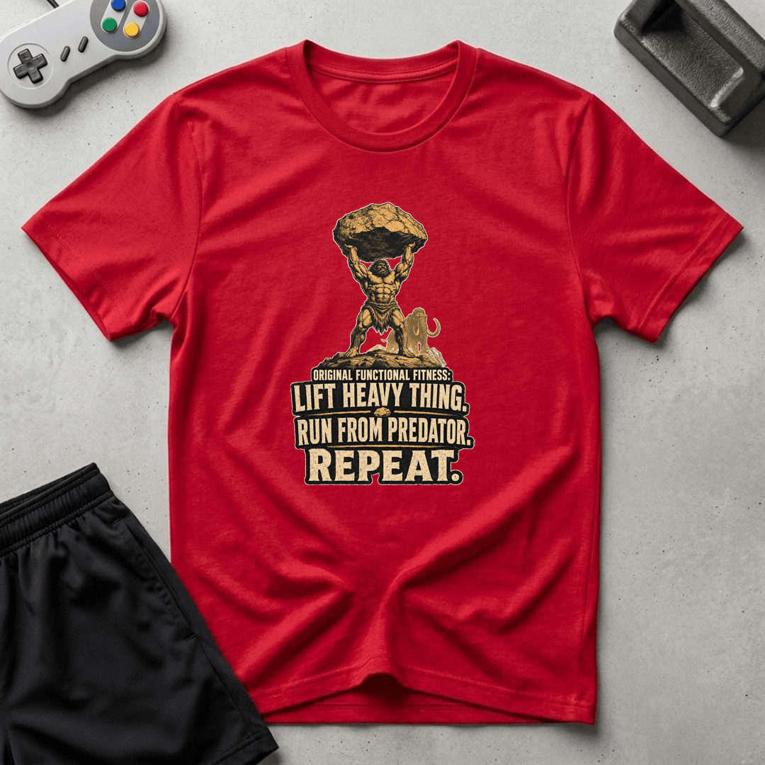 Caveman Fitness T-Shirt - Red