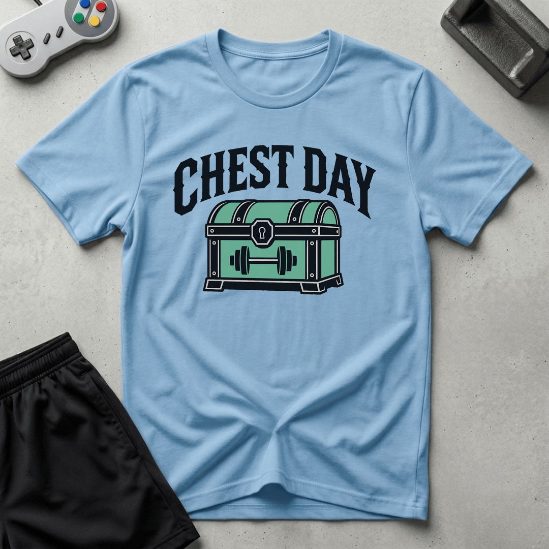 Chest Day T-Shirt - Light Blue