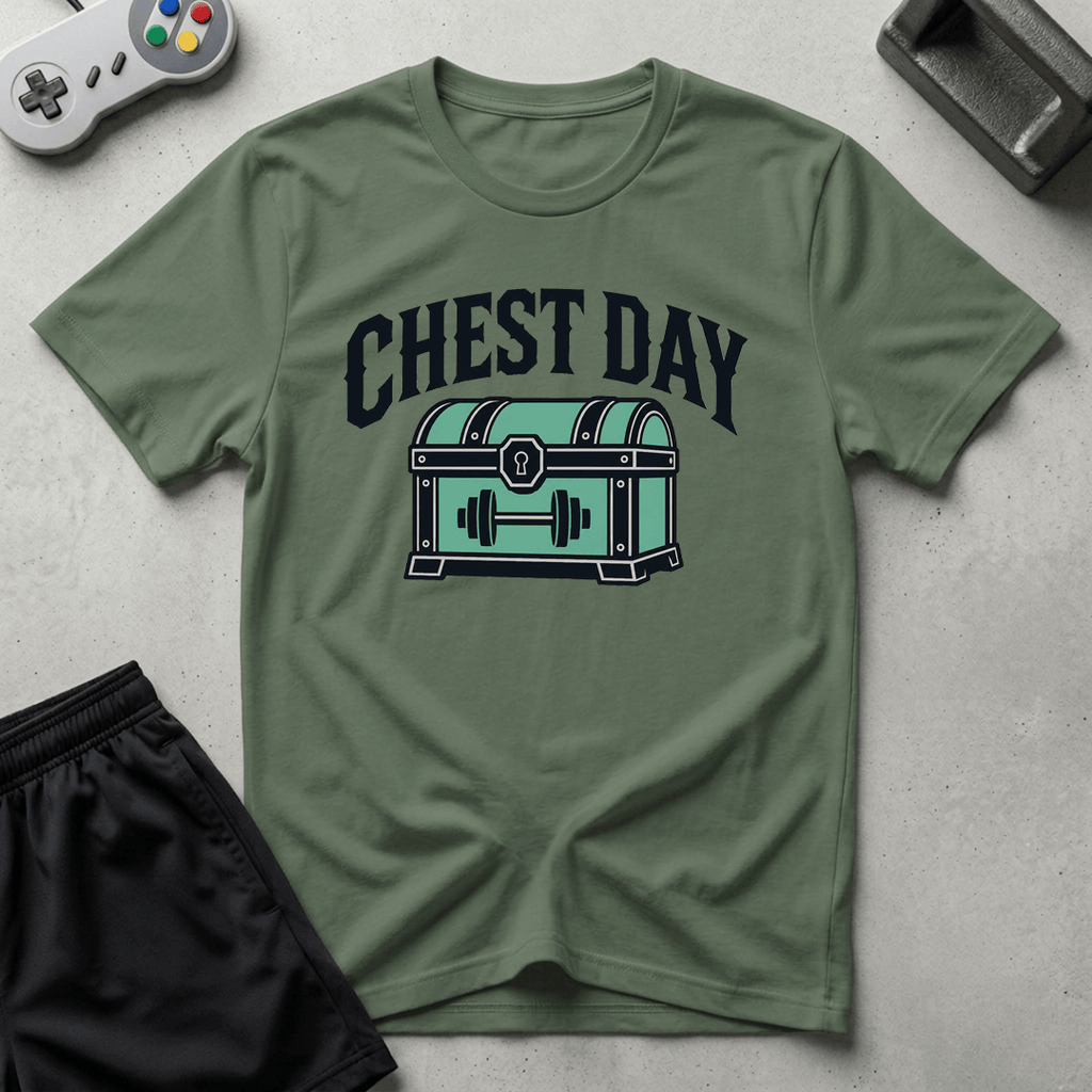 Chest Day T-Shirt - Military Green