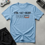Ctrl + Alt + Beast T-Shirt - Light Blue