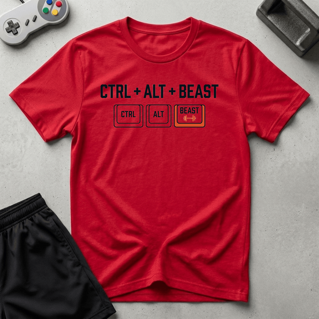 Ctrl + Alt + Beast T-Shirt - Red