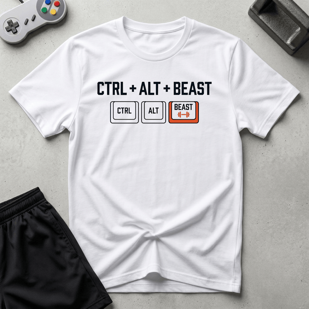 Ctrl + Alt + Beast T-Shirt - White