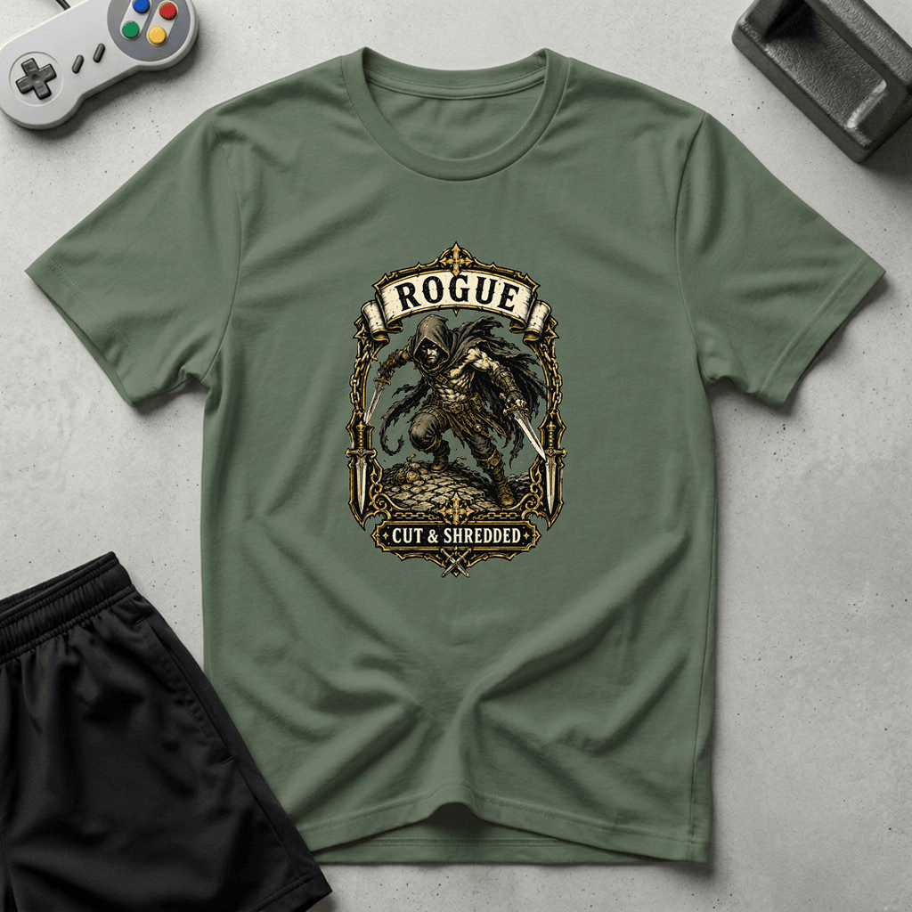Cut & Shredded T-Shirt - Military Green