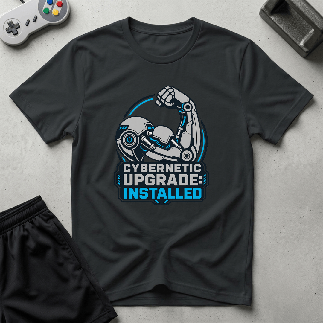 Cybernetic Upgrade Installed T-Shirt - Black
