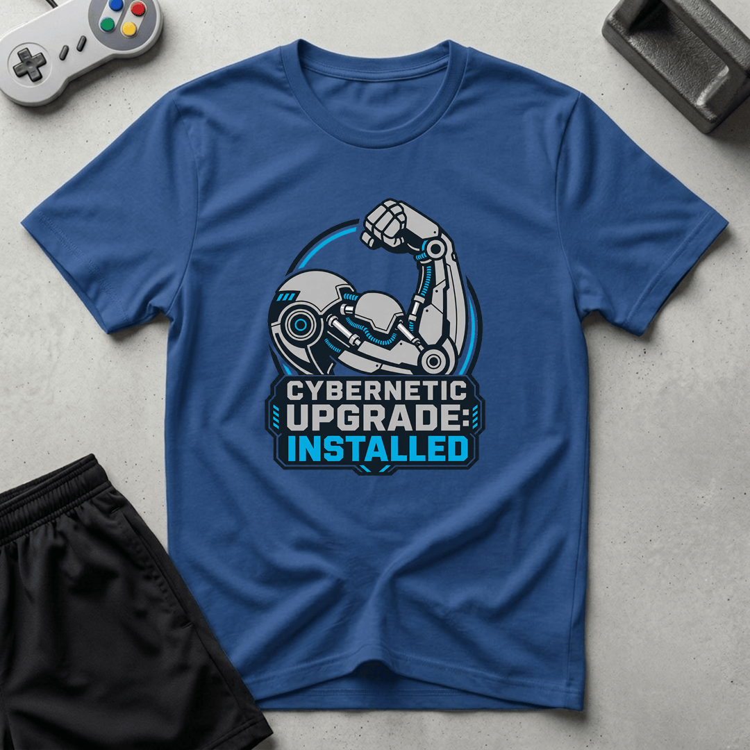 Cybernetic Upgrade Installed T-Shirt - Royal