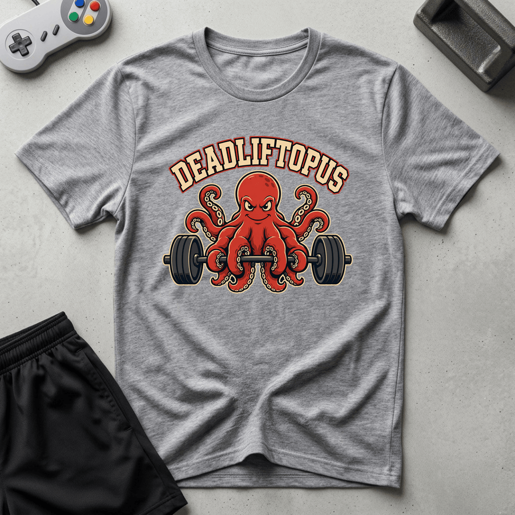 Deadliftopus T-Shirt - Sport Grey