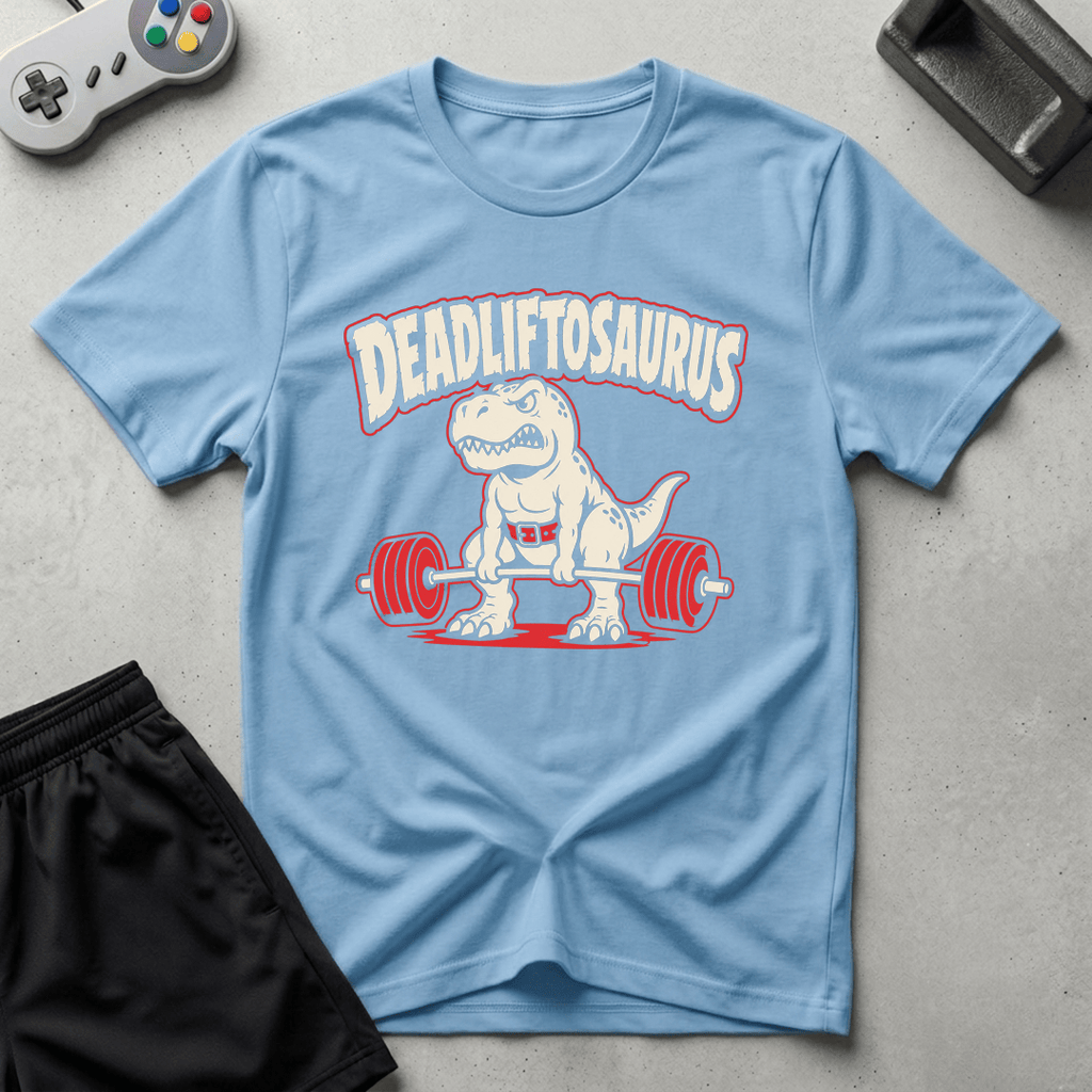 Deadliftosaurus T-Shirt - Light Blue