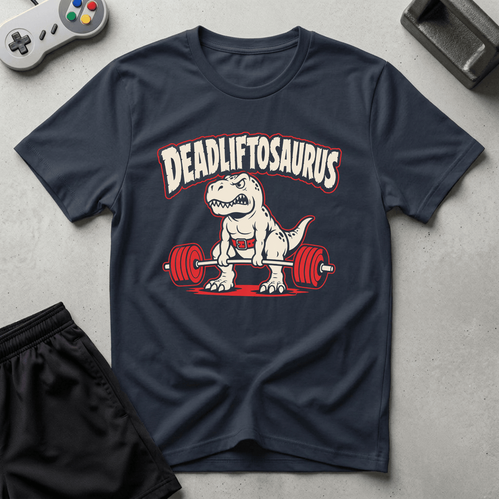 Deadliftosaurus T-Shirt - Navy