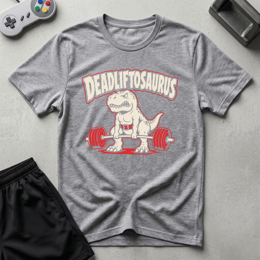 Deadliftosaurus T-Shirt - Sport Grey